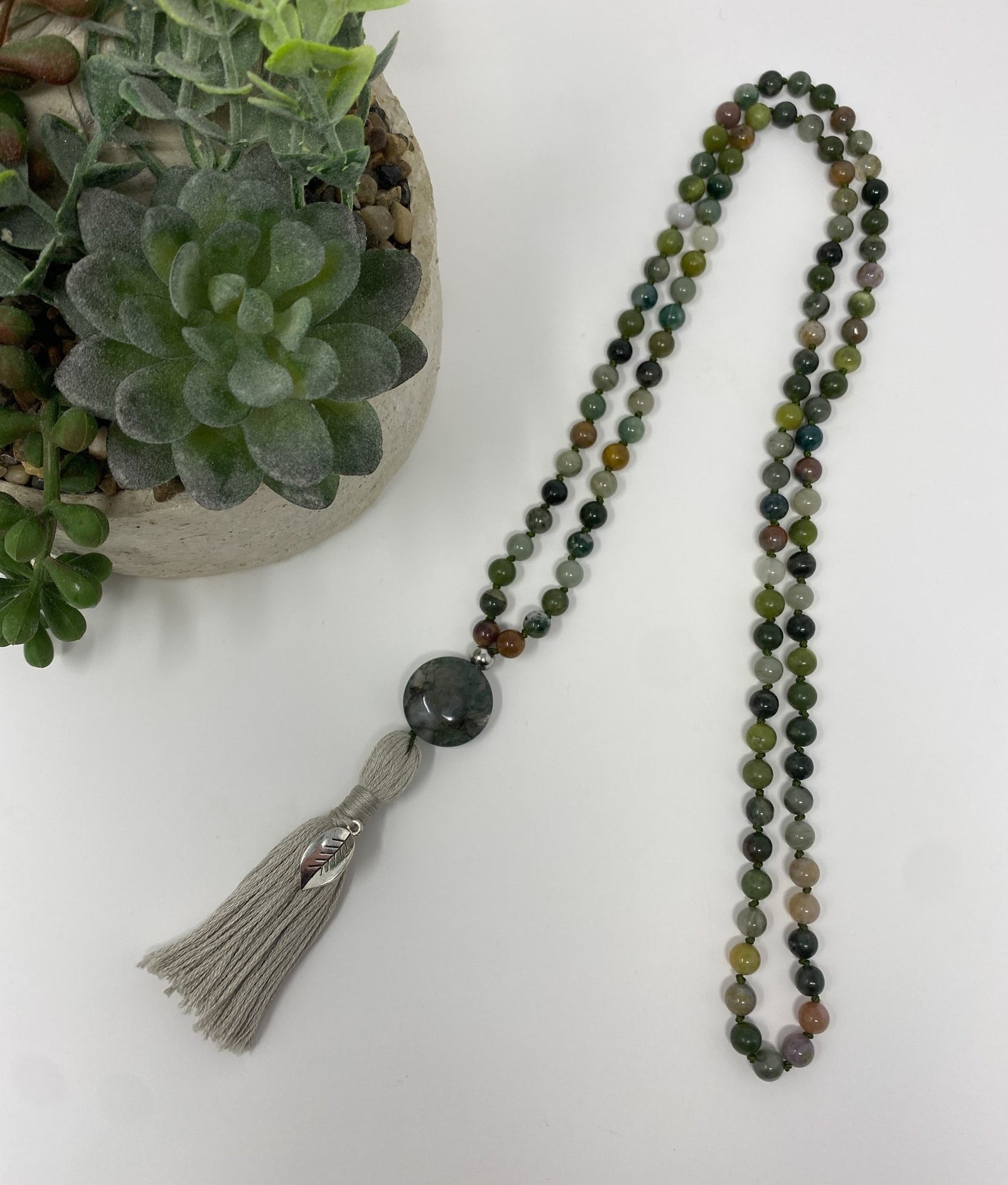 In Love with Green Mala Necklace