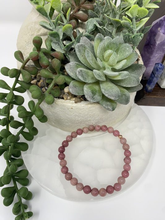 Pink Rhodonite Bracelet